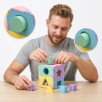 Cubo clasificador de formas geométricas impreso en 3D con tecnología FDM, juguete educativo de bloques multiforma para el aprendizaje infantil, OEM personalizado