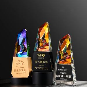 Nome individuale personalizzato all'ingrosso inciso trofeo premio di cristallo bianco di alta qualità con regali Souvenir di Base - Product Image 3