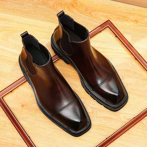 High Quality Handcrafted Genuine Leather Formal Italian Style Business Suit Men's Dress Shoes for Weddings - Product Image 4