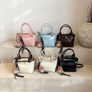 Nouveau Sac à Bandoulière Rétro Tendance pour Femme, Texture Unie, Fermeture Éclair, en Polyester Portable - Product Image 6