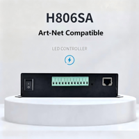Contrôleur LED Pixel Artnet DMX vers SPI à 4 ports H806SA, prix usine, prend en charge les cartes SD, console DMX512, contrôleur WS2811 UCS8904