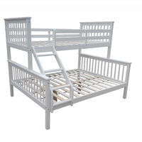 Lit double pour enfants personnalisé en usine Mobilier en bois Bois massif Pin MDF Lit triple superposé pour enfants pour adulte