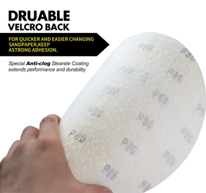 225 мм желтый многоточечный гипсокартон из оксида алюминия шлифовальная бумага абразивный диск крюк и петля шлифовальный диск 100-220 # - Product Image 4