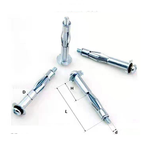 Ancrage mural creux en acier M4/M5/M6 Boulons <span class=keywords><strong>Molly</strong></span> Ancre en béton de <span class=keywords><strong>carbone</strong></span> revêtue de zinc Boîte standard DIN Emballage - Product Image 2