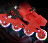 Patins à roulettes à une rangée pour enfants Roues droites réglables Chaussures de patins de sport de plein air