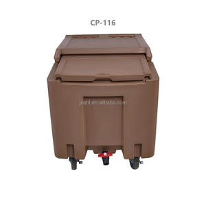 Chariot à glace avec 4 roues et couvercle coulissant, bac à glace commercial CP-116 pour cuisines de restauration, bistros, restaurants, bars - Product Image 5