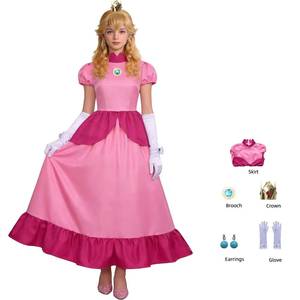Ensemble robe courte et short HP Kids Princess Fancy Outfit, robe longue maxi, costume de fête pour filles - Product Image 3