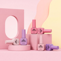 Flacon en verre vide pour vernis à ongles en gel 5ml 12ml, personnalisable, avec pinceau, pour marque privée