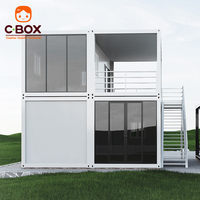 Cbox Nouvelle Conception Maison Conteneur Modulaire Préfabriquée Démontable à 2 Étages avec Balcon Empilable
