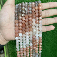 Perles de pierres précieuses naturelles en gros pour la fabrication de bijoux, améthyste, quartz rose, pierre de lave, agate, cristal 4mm 6mm 8mm