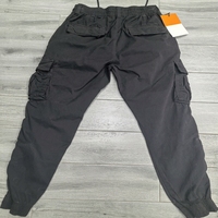 Celana Cargo Pria BAWANGCHENG Model Hip Hop Modis Bahan Katun Pinggang Sedang Ukuran Besar Tahan Air Bernapas Pewarnaan Garment Berkualitas Tinggi
