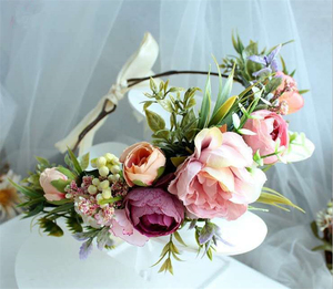 <span class=keywords><strong>Couronne</strong></span> de fleurs de mariage, bandeau pour femmes, <span class=keywords><strong>couronne</strong></span> de tête florale, serre-tête de <span class=keywords><strong>demoiselle</strong></span> <span class=keywords><strong>d</strong></span>'<span class=keywords><strong>honneur</strong></span>, bandeau de guirlande de fleurs - Product Image 5