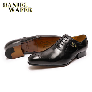 Zapatos de Vestir Clásicos Modernos Oxford con Punta de Ala, con Cordones, Formales, para Traje, Oficina, para Hombre - Product Image 3