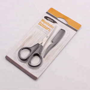 JDK de la barba de los hombres de aseo de plástico, productos de plástico, <span class=keywords><strong>bigote</strong></span> tijeras con Mini peine para el cabello - Product Image 2