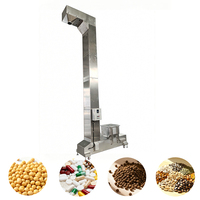 Convoyeur vertical à déchargement par gravité de type Z en acier inoxydable 304 de qualité alimentaire pour noix, arachides, graines de soja