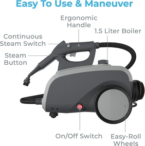 <span class=keywords><strong>Nettoyeur</strong></span> <span class=keywords><strong>vapeur</strong></span> professionnel 1500W avec 19 outils pour un nettoyage complet des tapis, des sols, des fenêtres <span class=keywords><strong>et</strong></span> des voitures - Product Image 4