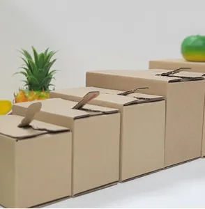 대형 재활용 자체 밀봉 판지 골판지 골판지 크래프트 종이 상자 배송 강화 도난 방지 포장 상자
