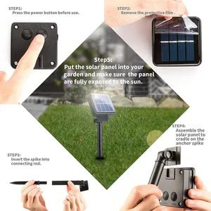 Guirlandes lumineuses solaires <span class=keywords><strong>LED</strong></span> IP65 7M/12M/22M/32M pour extérieur, allées, patios, étanches, pour Noël, mariages, jardins, rues - Product Image 4