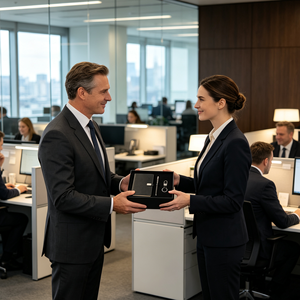 Ensemble cadeau d'entreprise haut de gamme 3 en 1, carnet en cuir personnalisé avec logo, stylo et porte-clés, idée cadeau d'affaires de luxe - Product Image 5