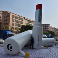 Modèle de rouge à lèvres gonflable géant personnalisé, cosmétique gonflable en PVC pour événement beauté, promotion et décoration publicitaire extérieure