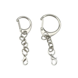 Carabiner Keychain Zinc Alloy Round 25mm Aperture Lightweight Metal <b>Key</b> <b>Chain</b> - Product Image 1
