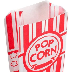Red White Takeaway Fast Food Packaging <strong>Bag</strong> Microwave Safe Logo Wholesale Paper Popcorn Sac En Papier Pop Corn <strong>Bags</strong> - Product Image 6