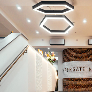 Tam Giác Hình Dạng Treo Dẫn Ánh Sáng Tuyến Tính CCT Tunable Hiện Đại Trực Tiếp Và Gián Tiếp Văn Phòng Pendant <span class=keywords><strong>Light</strong></span> - Product Image 4