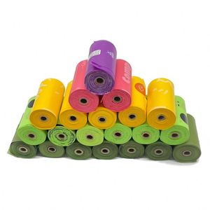 Sac à déjections pour animaux de compagnie biodégradable, écologique, anti-fuite, PBAT+PLA, logo personnalisé, sac à crottes de chien - Product Image 1