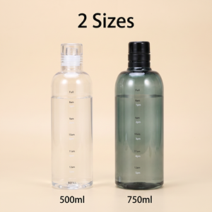 Tazza di plastica per bottiglie d'acqua portatile graduata minimalista resistente alle alte Temperature Anti-caduta sportiva pratica tazza per studenti - Product Image 4
