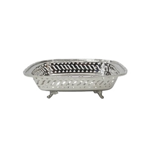 Cuenco decorativo para servir frutas secas y aperitivos de uso multifuncional, cuenco de frutas de acabado Chapado en plata multiusos para el hogar - Product Image 6