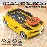 Jouets de voiture de course de simulation d'aventure pour enfants, jeu éducatif musical avec volant de direction pour garçons et filles, cadeaux d'anniversaire et de Noël