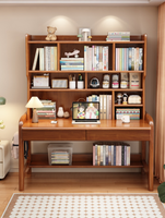 Bureau d'étude en bois massif avec étagère et hauteur réglable pour enfants et bureau à domicile - Vente en gros