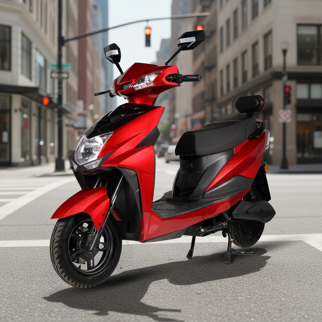 High Efficiency Electric Motorcycle for City Travel 1200W 12 Inch With Strong Suspension