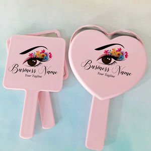 Heart Shaped Hand <strong>Mirror</strong> With Rhinestone <strong>Make</strong> Your Own logo Makeup <strong>Mirror</strong> - Product Image 5