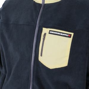 TOPSHOW Designer Custom Crop Fleece Cotton Embroidery Logo Zip up <b>Sherpa</b> <b>Jacket</b> for <b>Men</b> - Product Image 5