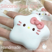 Jouet de décompression créatif en silicone de qualité alimentaire en forme d'étoile, à presser, avec son, cadeau pour jeunes, fabriqué à la main