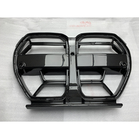 Grille avant sèche en fibre de carbone style CSL pour BMW G80 G82 G83 M3 M4 2021 + sans grilles de grille centrale ACC bandes de grille avant noires