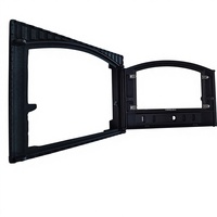 Porte de cheminée en fonte pour poêle à bois, barbecue et four à briques