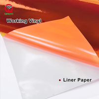 Venta al por mayor DIY Craft 1,22*50m rojo rosa oro plata metálico autoadhesivo rollo de película de vinilo para plotter de corte