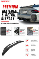 Kit de Conversión Perfiply Estilo PSM, Alerón Trasero de Fibra de Carbono Pulido para BMW M2 G87 2023+, Tipo Cola de Pato, con Certificación CE