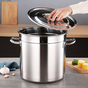 Pentola Alta per Brodo Heavy Duty in Acciaio Inox 304 da 21L, Utensile da Cucina Multiuso dal Design Moderno con Coperchio in Acciaio - Product Image 3