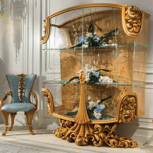 Classico stile Vintage fatto a mano in legno Console d'<span class=keywords><strong>ingresso</strong></span> tavolo da soggiorno mobili <span class=keywords><strong>specchio</strong></span> rotondo Console da tavolo - Product Image 2