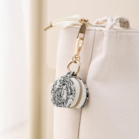 Boîte à bijoux de voyage mini en cuir PU, fermeture éclair portable avec pompon, pour boucles d'oreilles, pour présentation et rangement – Meilleures ventes