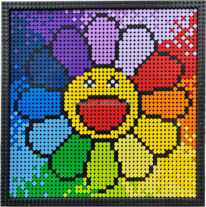 98138 khối xây dựng 1kg gạch phẳng dành cho người lớn tự làm gạch nhỏ pixel nghệ thuật tương tác giữa cha mẹ và trẻ em Đồ chơi cảm giác gạch phẳng 1x1 - Product Image 2