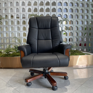 Silla de Oficina Ejecutiva Giratoria de Diseño <span class=keywords><strong>Italiano</strong></span>, Respaldo Alto Ajustable, Cuero Sintético, Superventas - Product Image 1