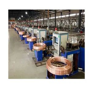 Continuous type hot dip galvanizing production line for steel tube wire