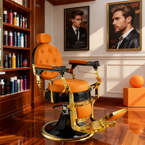 Silla de peluquero profesional de lujo Silla Baber de lujo Silla de estilismo para barbería Sillas De Peluquería - Product Image 1