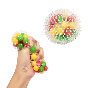 Fast Delivery Funisolutions Colorful <b>Silicone</b> Sensory <b>Beads</b> Stress Ball Fidget Toy Ball-in-the-Ball Venting Squishy Toy 14+ - Product Image 5