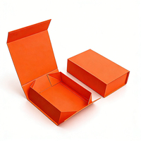 Boîte cadeau pliable intégrée avec couvercle magnétique, grande taille, personnalisable, gaufrage et pelliculage mat