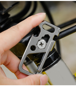 Móc Khóa Titan Ngoài Trời Mới Nhất Móc Khóa Tua Vít Dụng Cụ Mở Chai Khóa An Toàn Tháo Nhanh Móc Đa Năng - Product Image 3